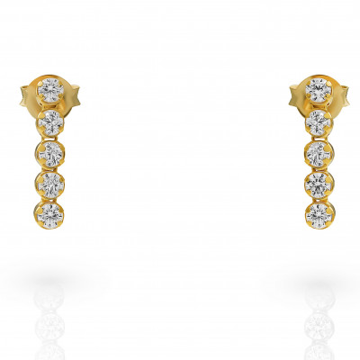 Orphelia Orphelia 'Bling' Women's Sterling Silver Drop Earrings - Gold ZO-7547/G #1