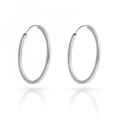 Orphelia Orphelia 'Agata' Women's Sterling Silver Hoop Earrings - Silver ZO-7552 #1