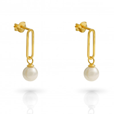Orphelia Orphelia 'Grand' Women's Sterling Silver Drop Earrings - Gold ZO-7558/G #1