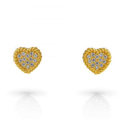 Orphelia Orphelia 'Elite' Women's Sterling Silver Stud Earrings - Gold ZO-7566/G #1