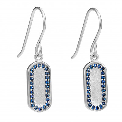 Orphelia® 'Malaga' Women's Sterling Silver Drop Earrings - Silver ZO-7573