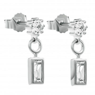 Orphelia® 'Madelyn' Women's Sterling Silver Drop Earrings - Silver ZO-7583