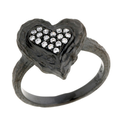 Orphelia® Women's Sterling Silver Ring - Black ZR-7082/2 #1