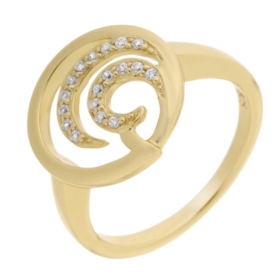 Orphelia® Women's Sterling Silver Ring - Gold ZR-7084/2 #1