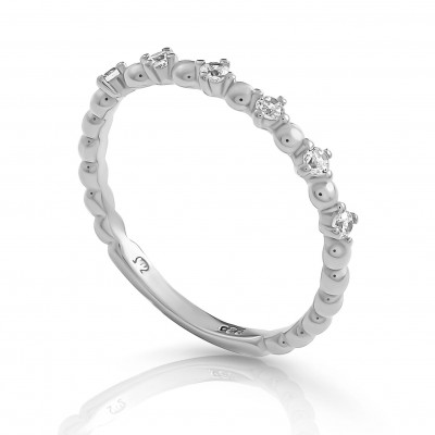 'Signature' Women's Sterling Silver Ring - Silver ZR-7535