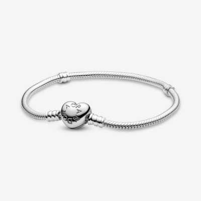 Pandora® Pandora Icons 'Moments Heart' Women's Sterling Silver Bracelet - Silver 590719-18
