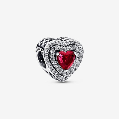 Pandora® Pandora Timeless 'Elevated Heart' Women's Sterling Silver Charm - Silver 799218C02