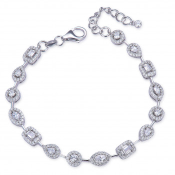 Gena.paris® 'Gabriella' Women's Sterling Silver Bracelet - Silver GB1557-W