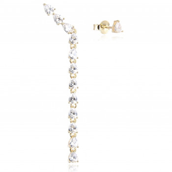 Gena.paris® 'Shine' Women's Sterling Silver Drop Earrings - Gold GBO1352-Y
