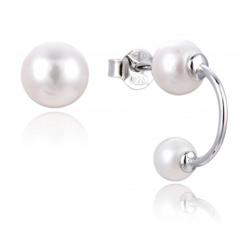 Gena® 'Asymmetric' Women's Sterling Silver Stud Earrings - Silver GBO1533-W