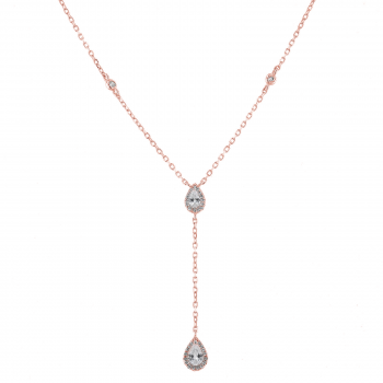 Gena.paris® 'Mono' Women's Sterling Silver Necklace - Rose GC1458-R