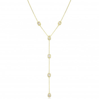 Gena® 'Gabriella' Women's Sterling Silver Necklace - Gold GC1580-Y