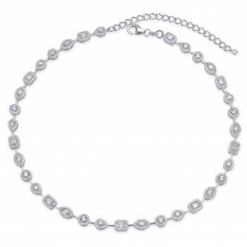 Gena.paris® 'Gabriella' Women's Sterling Silver Chokers - Silver GCH1557-W