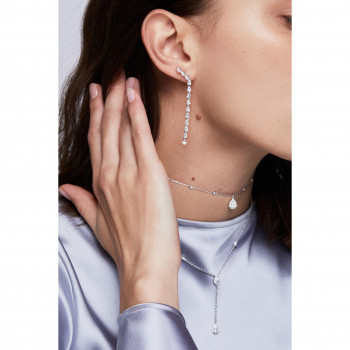 Gena.paris® 'Shine' Women's Sterling Silver Drop Earrings - Silver GBO1352-W