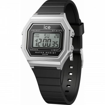 Ice Watch® Digital 'Ice Digit Retro - Black Silver' Women's Watch (Small) 022063