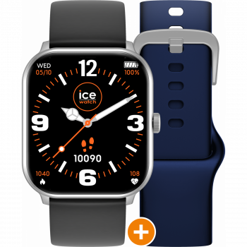 Ice Watch® Digital 'Ice Smart - Ice 1.0 - Silver - 2 Bands - Black - Navy' Unisex's Watch 022252