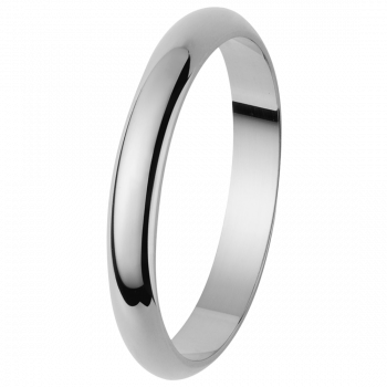 Unisex's Whitegold 9C Wedding ring - Silver OR110/25/NY/50