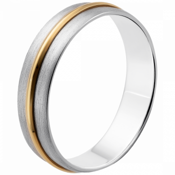 Orphelia® Unisex's Two-Tone 9C Wedding ring - Silver/Gold OR8871/55/NCY/52