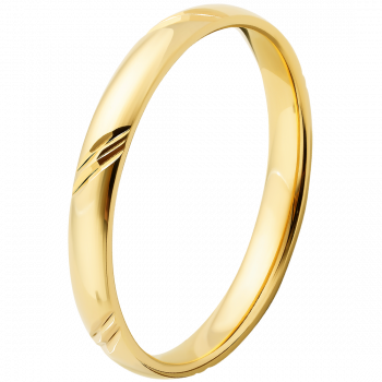 Orphelia® Unisex's Yellow gold 9C Wedding ring - Gold OR9671/25/NJ/56