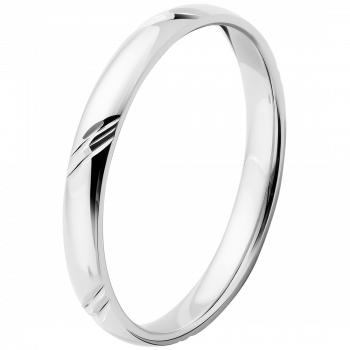 Unisex's Whitegold 9C Wedding ring - Silver OR9671/25/NY/52