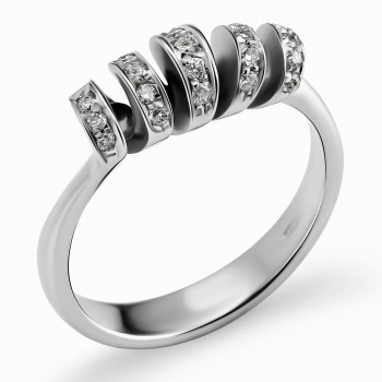 Orphelia® Women's White-Gold 18K Ring RD-3200 #1