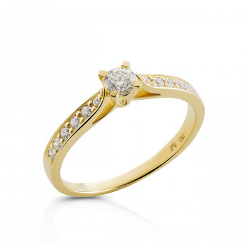 Yellow gold 18 C Ring RD-3929 #1