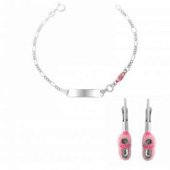 Orphelia® Child's Sterling Silver Set: Bracelet + Earrings - Silver SET-7136 #1