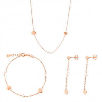 Orphelia Women's Silver Set: Chain + Bracelet + Earrings SET-7378 #1