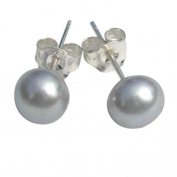 'Sonia' Women's Sterling Silver Stud Earrings - Silver ZO-7066/1