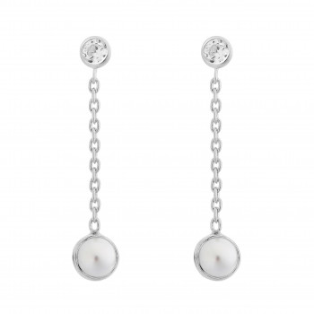 Orphelia Emilia Women's Silver Drop Earrings ZO-7380 #1