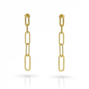 Orphelia® 'Eve' Women's Sterling Silver Drop Earrings - Gold ZO-7550/G #1
