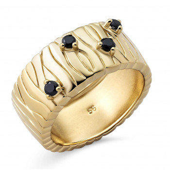 Orphelia® Women's Sterling Silver Ring - Gold ZR-7504/G #1