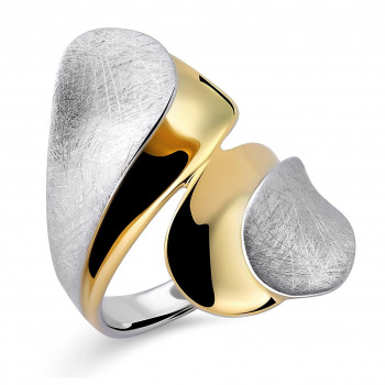 Orphelia® Women's Sterling Silver Ring - Silver/Gold ZR-7508 #1
