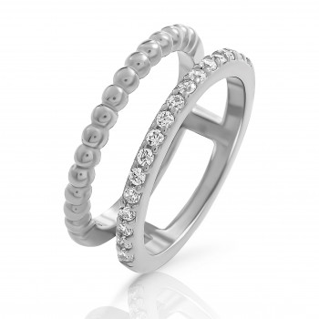 'Chic' Women's Sterling Silver Ring - Silver ZR-7537