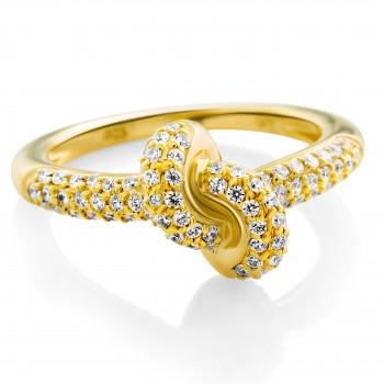 Orphelia® 'Palma' Women's Sterling Silver Ring - Gold ZR-7569/G