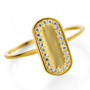 Orphelia® 'Malaga' Women's Sterling Silver Ring - Gold ZR-7573/G