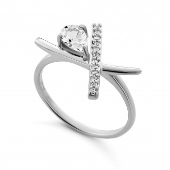 Orphelia® 'Charlotte' Women's Sterling Silver Ring - Silver ZR-7580/W