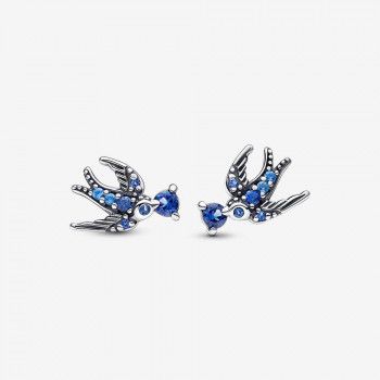 Pandora® Pandora Moments 'Swallow' Women's Sterling Silver Stud Earrings - Silver 292568C01