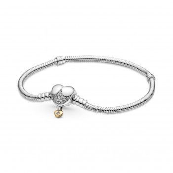 Pandora® Disney x Pandora 'Disney Moments' Women's Sterling Silver Bracelet - Silver/Gold 569563C01-19