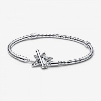 Pandora® Pandora Moments 'Asymmetric Star' Women's Sterling Silver Bracelet - Silver 592357C01-17