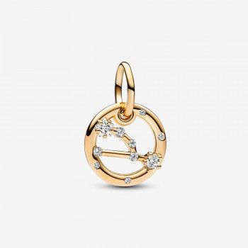 Pandora® Pandora Moments 'Zodiac Sign' Women's Gold Plated Metal Charm - Gold 762707C01