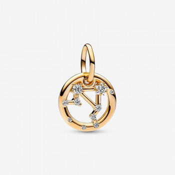 Pandora® Pandora Moments 'Zodiac Sign' Women's Gold Plated Metal Charm - Gold 762712C01
