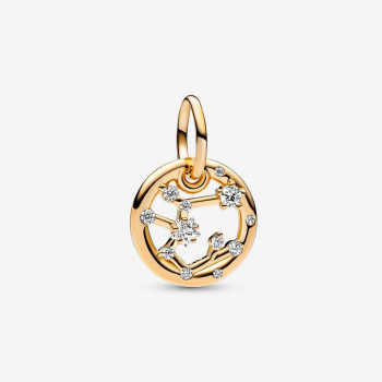 Pandora® Pandora Moments 'Zodiac Sign' Women's Gold Plated Metal Charm - Gold 762723C01