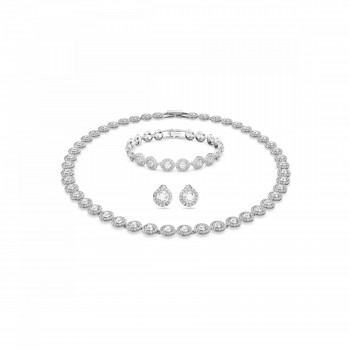 Swarovski® 'Angelic' Women's Base Metal Set: Bracelet + Necklace - Silver 5367853