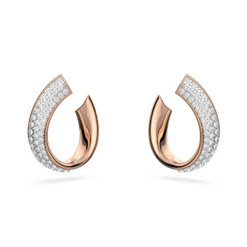 Swarovski® 'Exist' Women's Gold Plated Metal Hoop Earrings - Rose 5636448