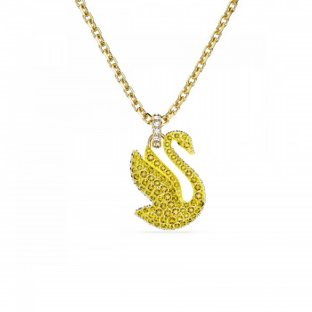 Swarovski® 'Iconic Swan' Women's Gold Plated Metal Necklace - Gold 5647553