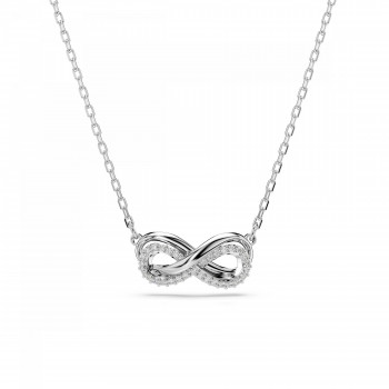 Swarovski® 'Hyperbola' Women's Base Metal Necklace - Silver 5687265
