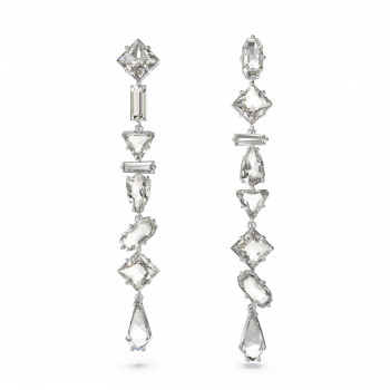 Swarovski® 'Mesmera' Women's Base Metal Drop Earrings - Silver 5661687