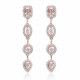 Gena.paris® 'Gabriella' Women's Sterling Silver Drop Earrings - Rose GBO1503-R