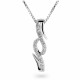 Orphelia® 'Cosima' Women's Whitegold 18C Pendant - Silver HD-4207